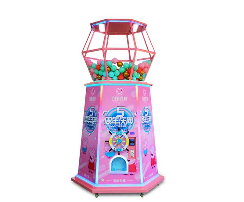 1 Dollar Coin Operated Vending Machine For Gumballs & Toys - Commercial Green Dispenser For Stores