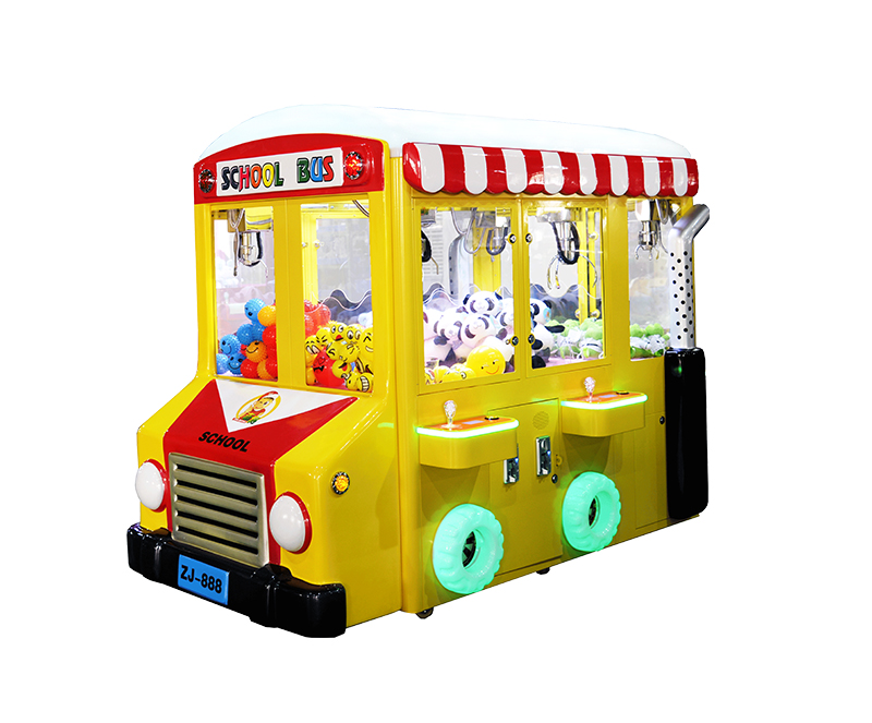 School Bus Toy Grabber Claw Crane Machine For Kids