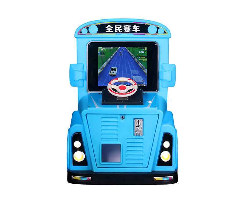 school bus kids car racing game machine