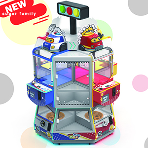 ICEFUNS newly launched toy prize machine with an integrated plush crane toy vending machine and big capsule toy prize machine