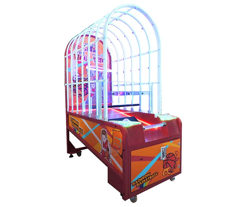 rainbow basketball arcade for kids
