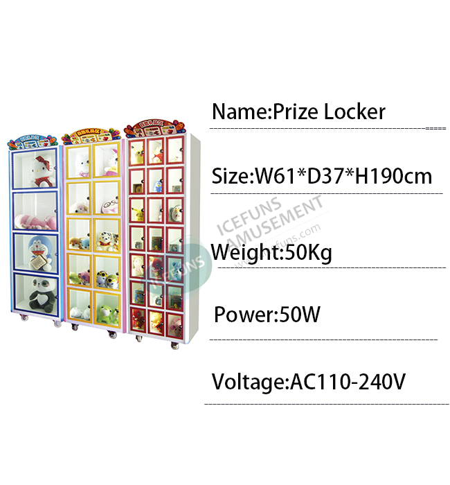 Side Box Prize Locker Winner Box For Crane