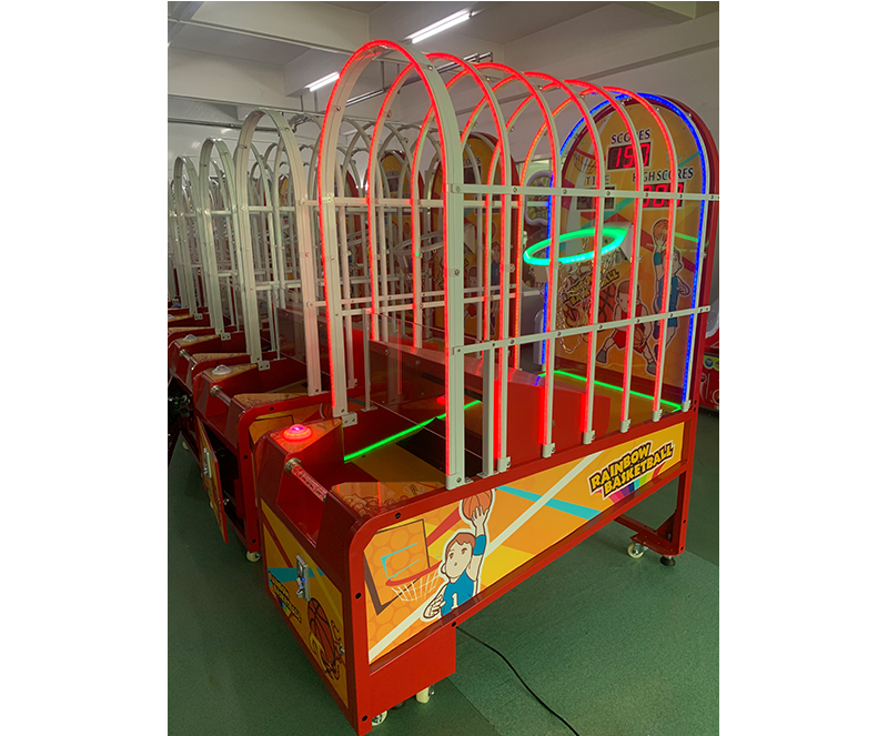 rainbow basketball arcade for kids