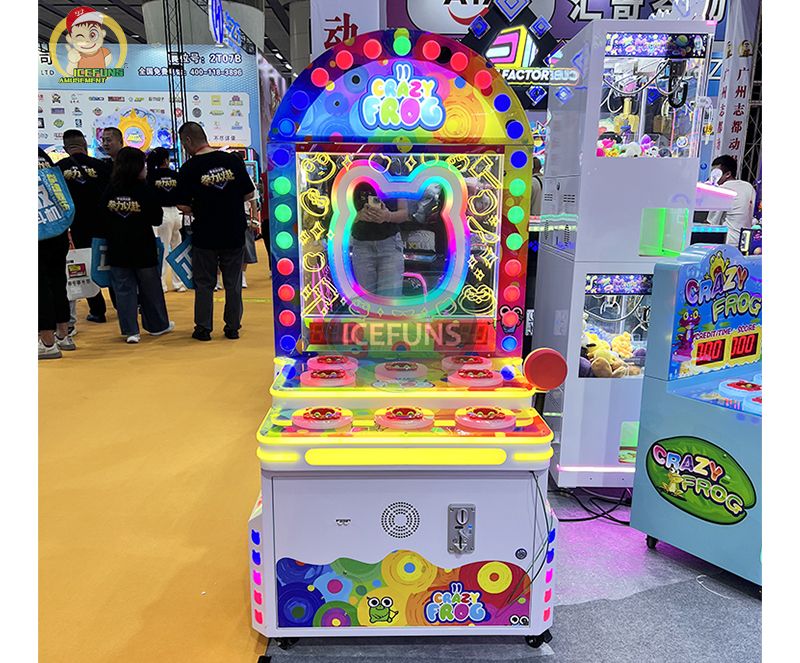 The new Crazy Frog II Hammer Arcade Game with coin operation is suitable for children and various entertainment venues, bringing you more business opportunities.