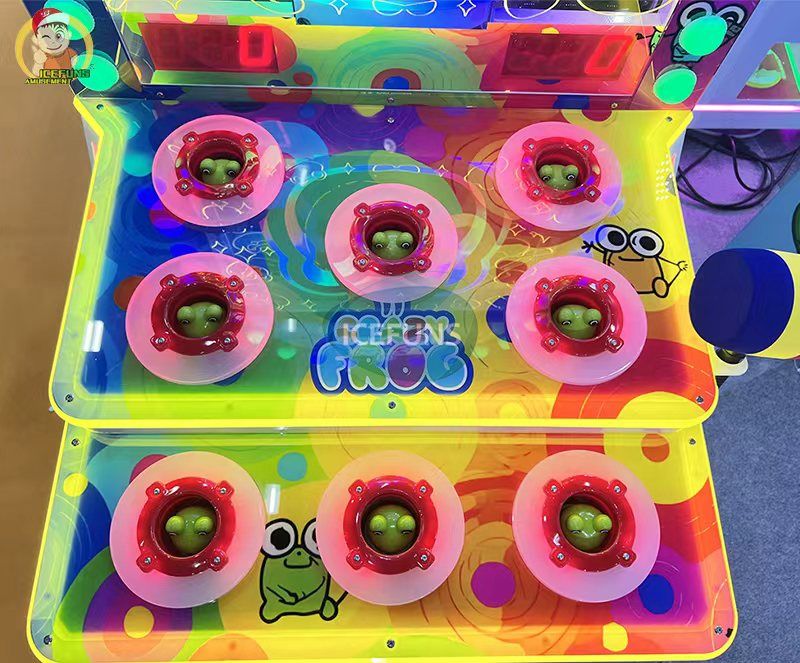 The new Crazy Frog II Hammer Arcade Game with coin operation is suitable for children and various entertainment venues, bringing you more business opportunities.