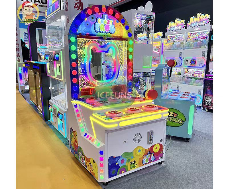 The new Crazy Frog II Hammer Arcade Game with coin operation is suitable for children and various entertainment venues, bringing you more business opportunities.